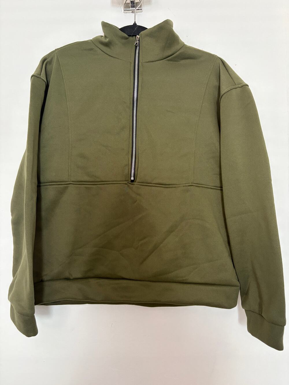 Title: Olive Green Quarter Zip Pullover & Jogger Sweat Set Size XL